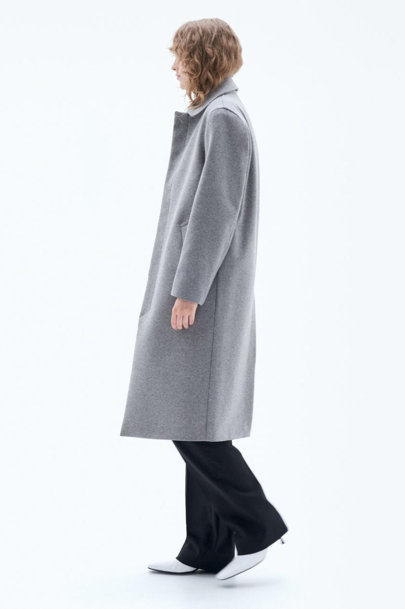 Dames Wollen Car Coat Grey Melange Buitenkleding Filippa K Kwaliteit - 1