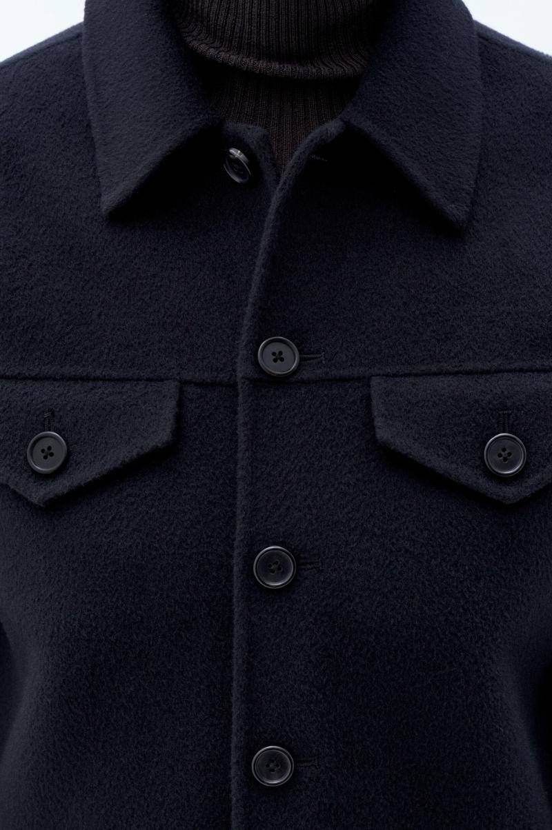 Buitenkleding Dames Filippa K Milieuvriendelijk Black Short Wool Cashmere Jacket - 4
