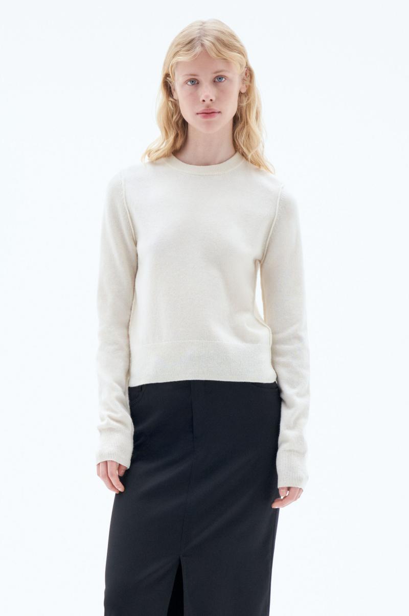 Dames Aanbieding Ivory Knitwear Filippa K 93 Inside-Out Sweater