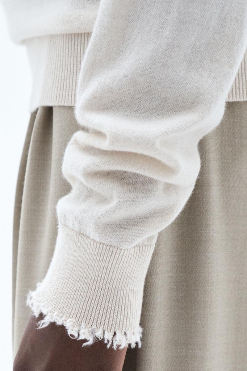 Knitwear Dames Mode Ivory Filippa K Frayed R-Neck Top - 1