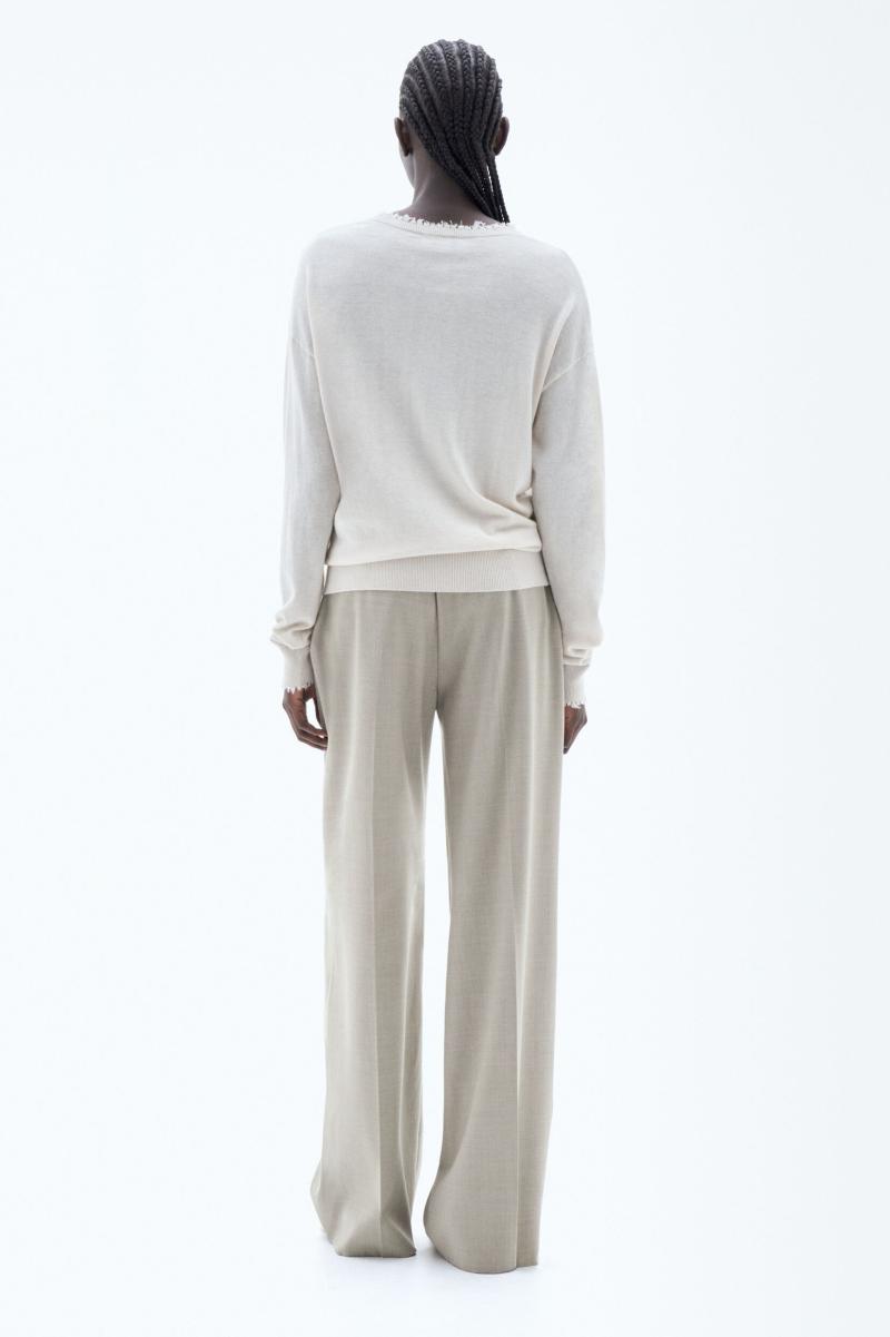 Knitwear Dames Mode Ivory Filippa K Frayed R-Neck Top - 3