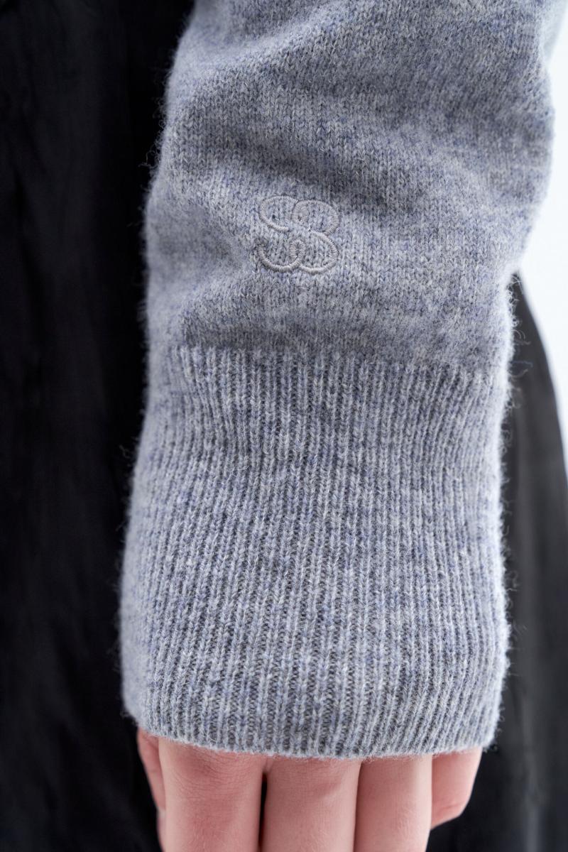 Filippa K 93 Inside-Out Sweater Dames Verkopen Mid Grey Melange Knitwear - 1