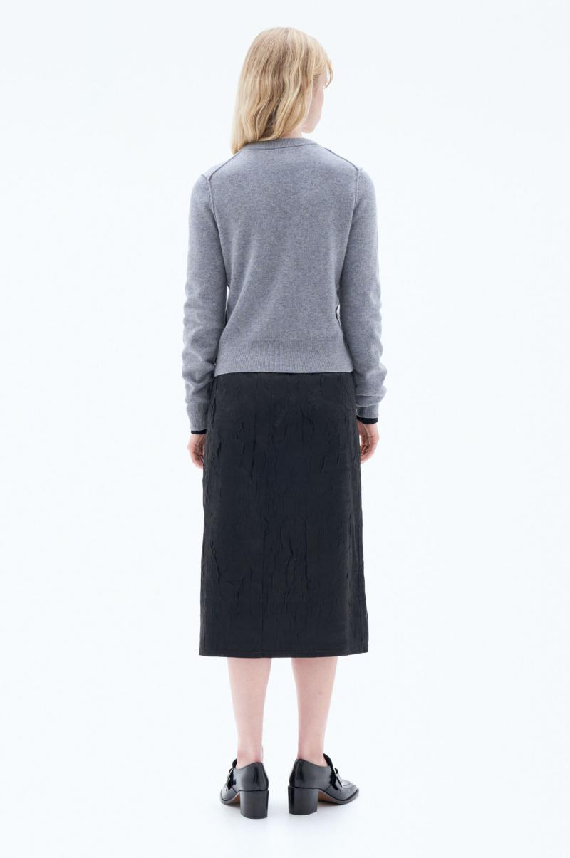 Filippa K 93 Inside-Out Sweater Dames Verkopen Mid Grey Melange Knitwear - 2
