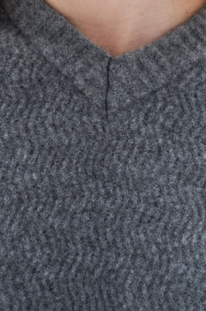 Mid Grey Melange Formeel Knitwear Trui Van Jakwol Met Structuur Dames Filippa K - 1