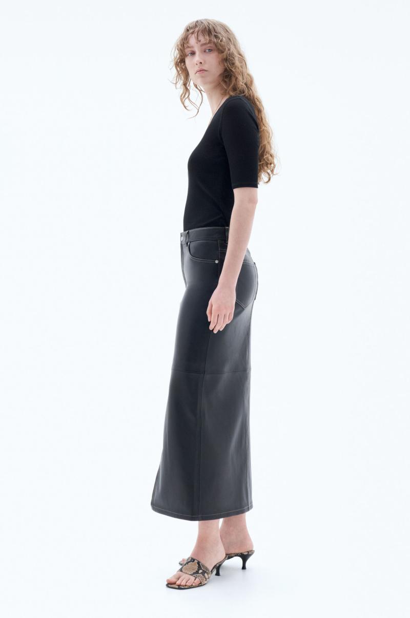 Black Goedkoop Transparant Wollen T-Shirt Dames Filippa K Knitwear - 1