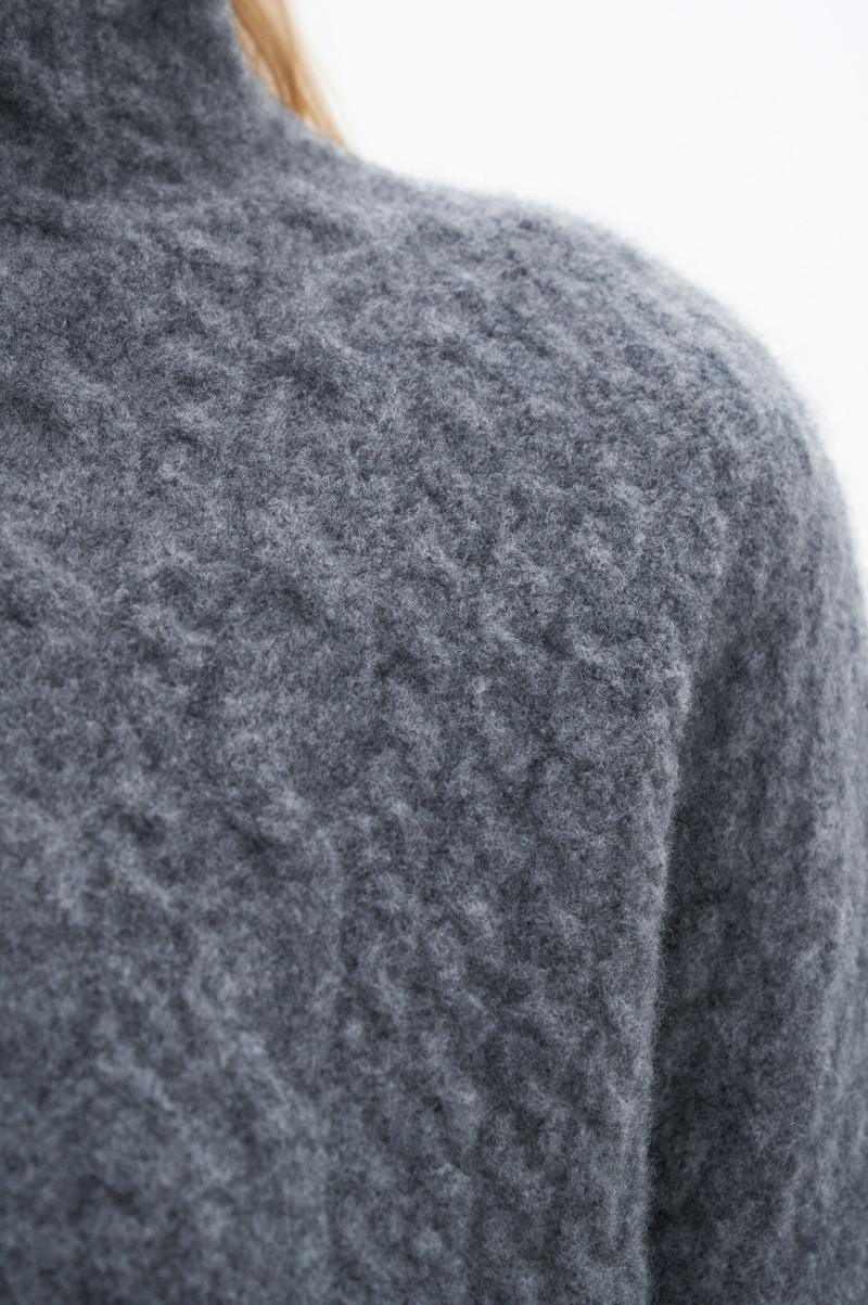 Mid Grey Melange Beoordelingen Knitwear Mika Braid Sweater Dames Filippa K - 1