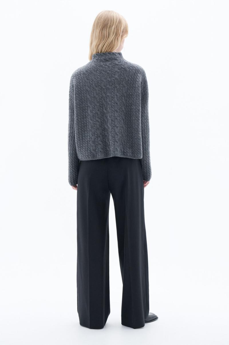 Mid Grey Melange Beoordelingen Knitwear Mika Braid Sweater Dames Filippa K - 2