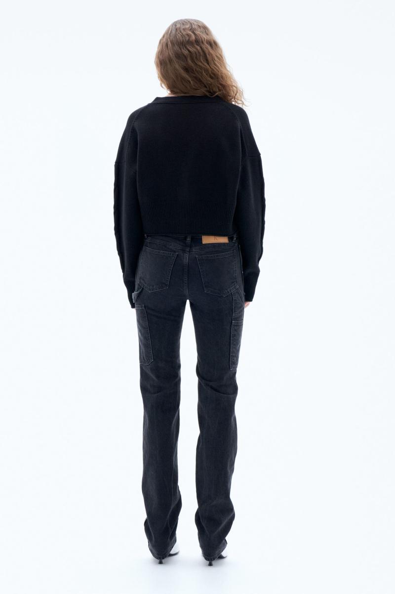 Filippa K Dames Knitwear Certificering Kabelgebreid Vest Black - 3