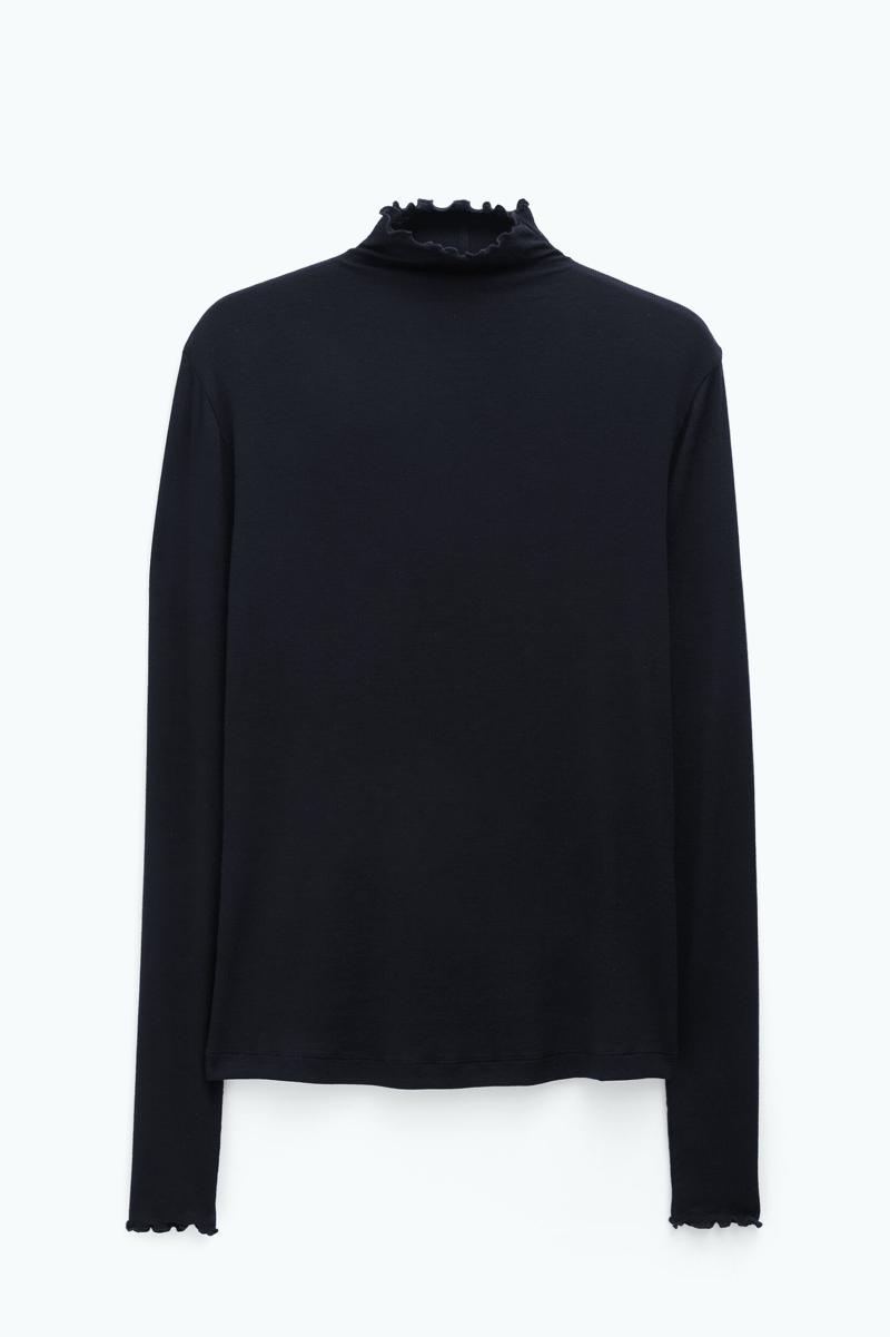 Knitwear Filippa K Black Pure Wollen Top Met Opstaande Hals Betaalbaar Dames - 4