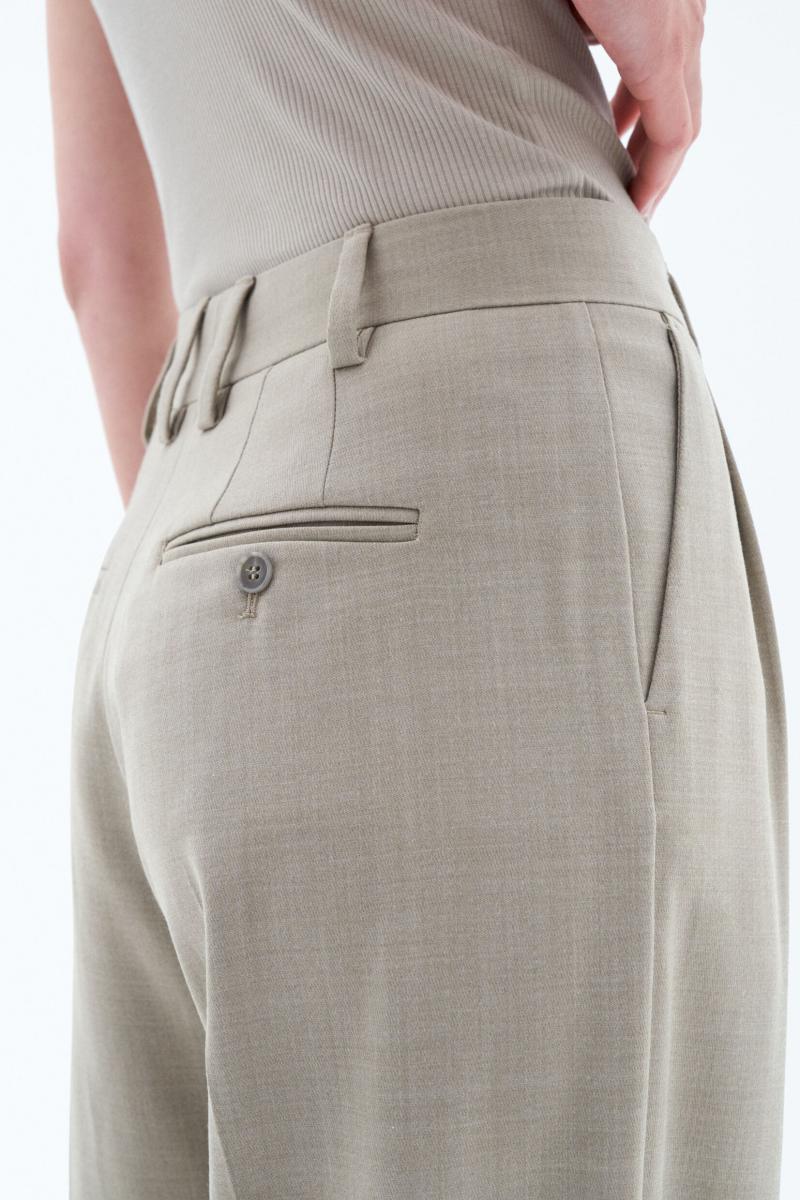 Sage Melange Filippa K Dames Darcey Wool Trousers Mode Broeken - 2