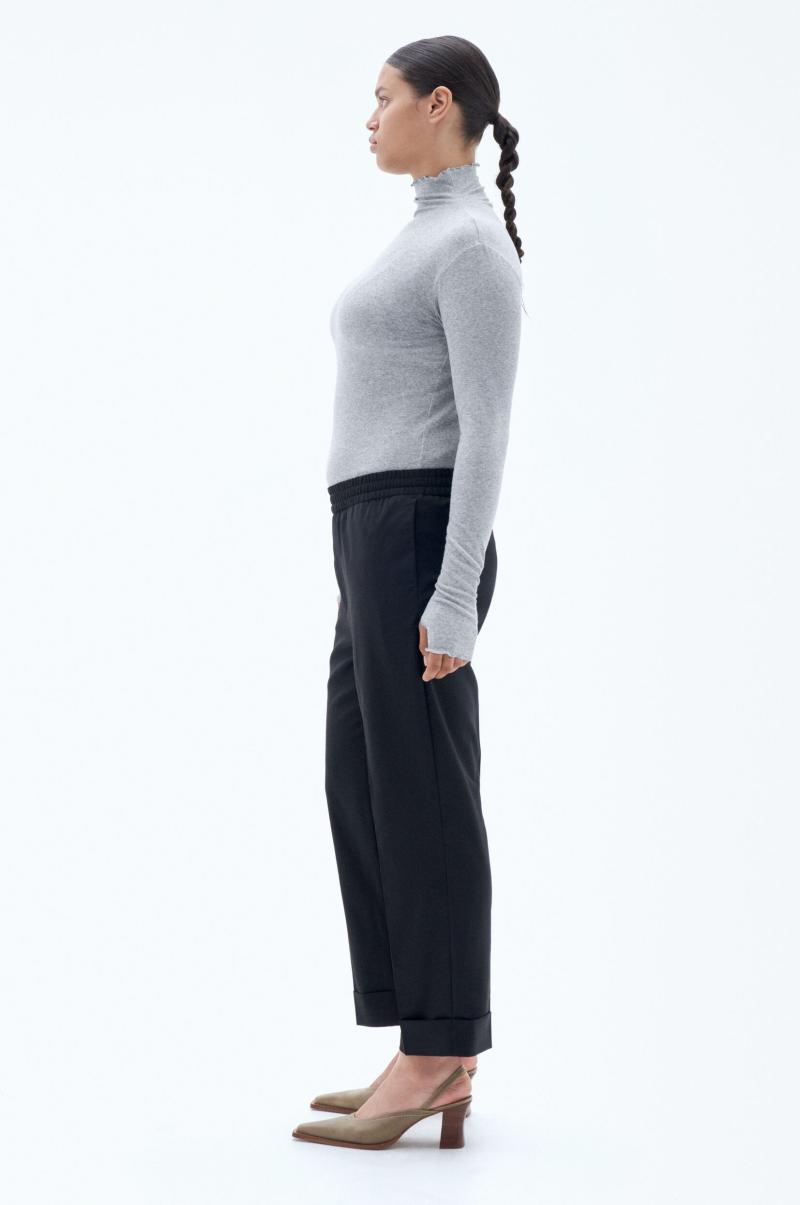 Broeken Markt Dames Filippa K Black Franca Cool Wool Trousers - 1