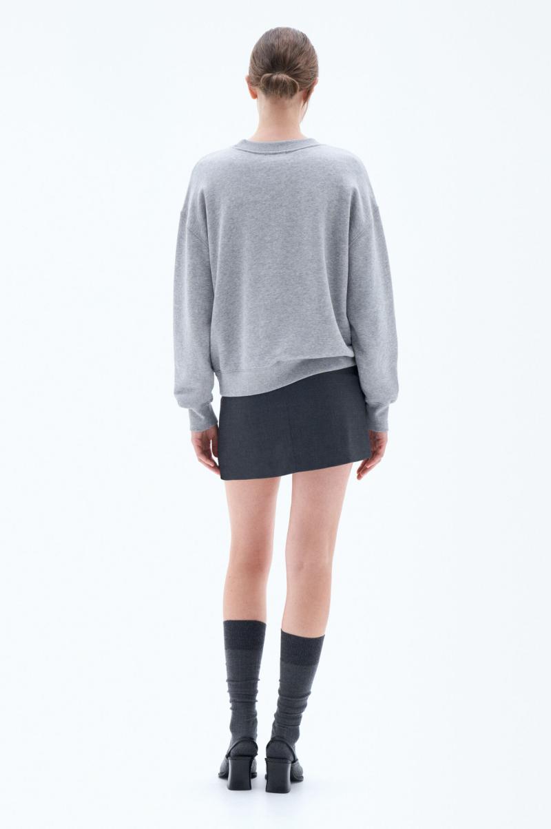 Filippa K Tops Light Grey Melange Dames Exclusief Sweatshirt - 3