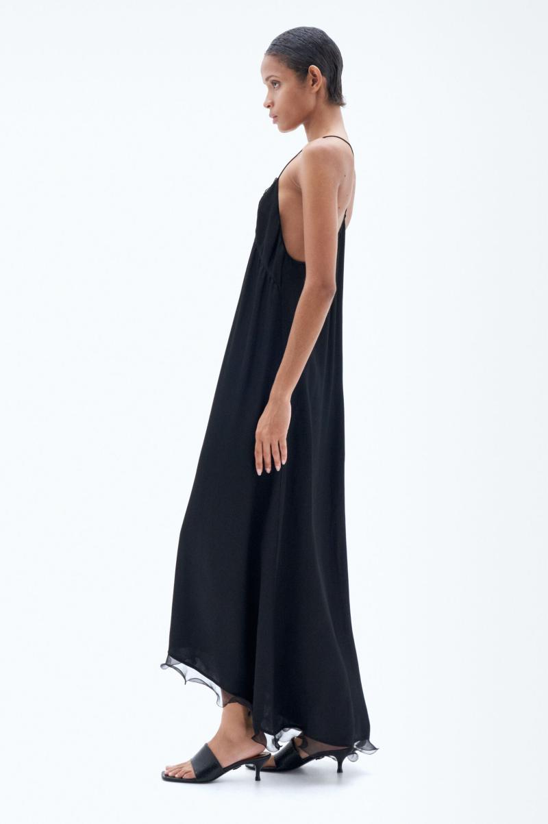 Jurken Filippa K Dames Black Structure Frill Dress Groothandelsprijs - 1
