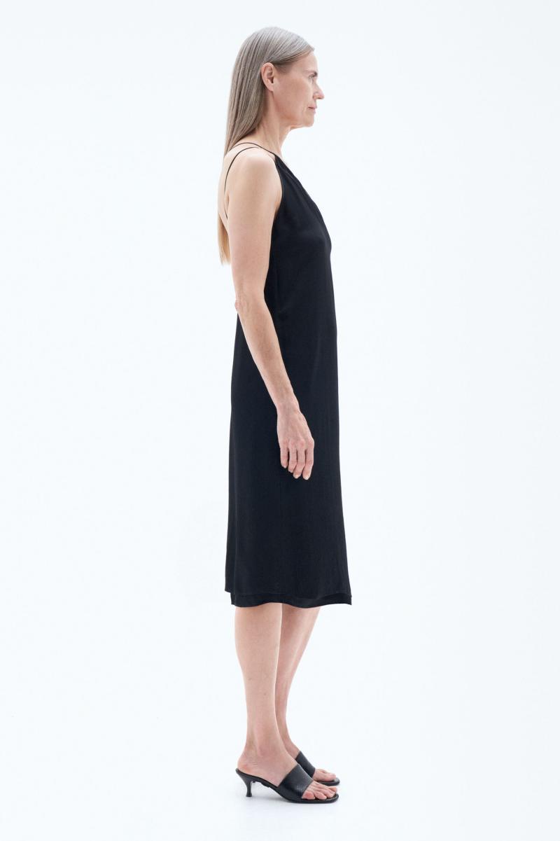 Asymmetric Seersucker Dress Nieuw Filippa K Jurken Dames Black - 2