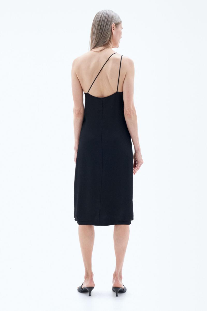 Asymmetric Seersucker Dress Nieuw Filippa K Jurken Dames Black - 3