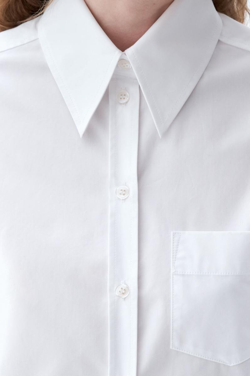Popeline Overhemd White Overhemden Dames Filippa K Veelzijdig - 1