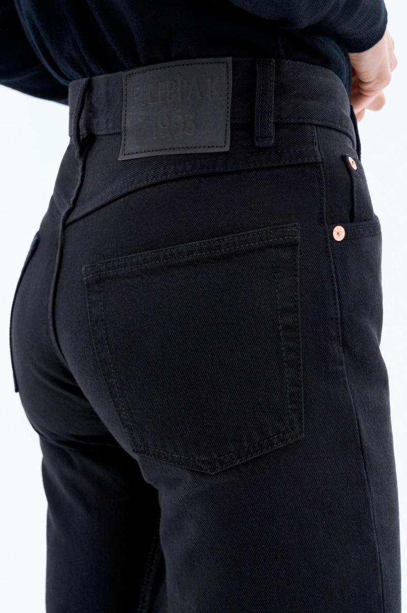 Filippa K Zakelijk Dames 93 Straight Jeans Black Denim - 2