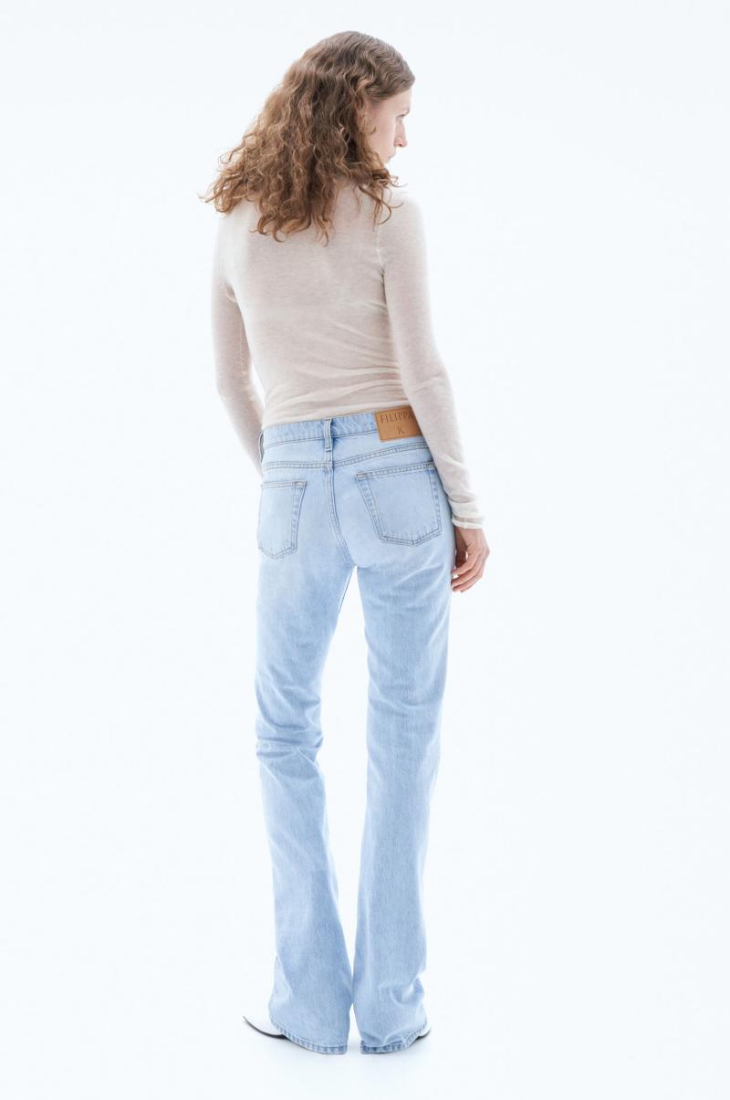 Geplooide Jeans Dames Denim Ongelooflijk Filippa K Light Blue - 3