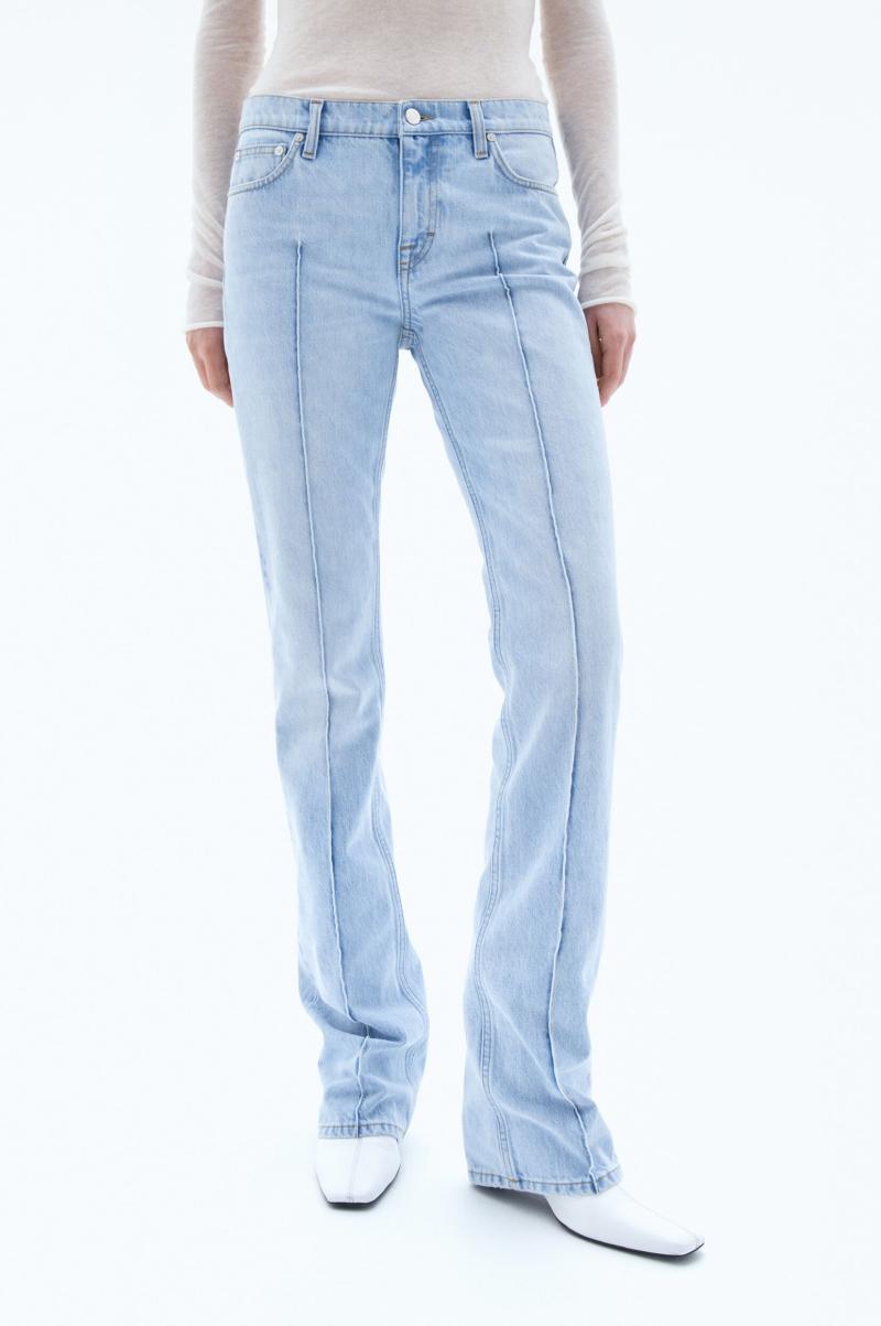 Geplooide Jeans Dames Denim Ongelooflijk Filippa K Light Blue - 4