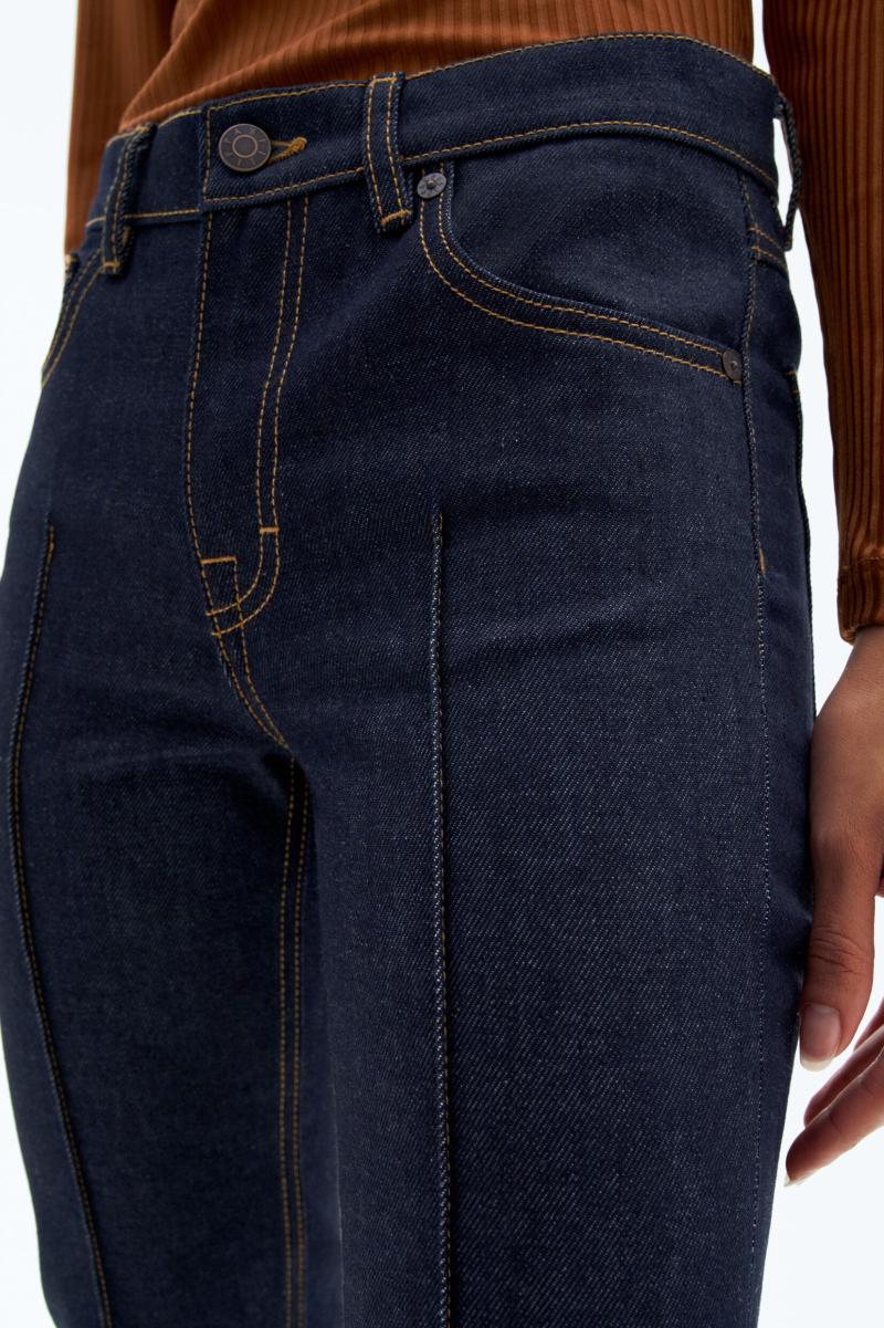 Midnight Blue Avant-Garde Denim Dames Filippa K Geplooide Jeans - 2