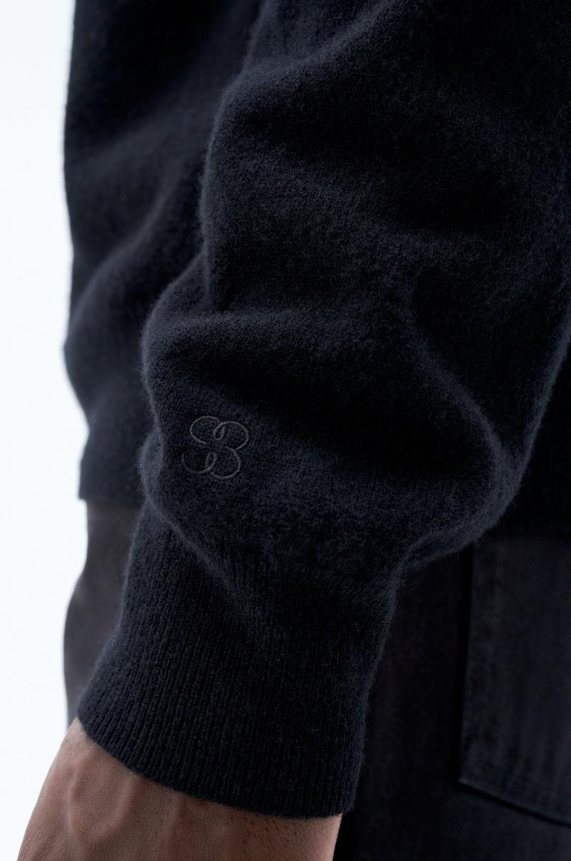 Heren Black Knitwear Filippa K 93 Inside-Out Sweater Couture - 1