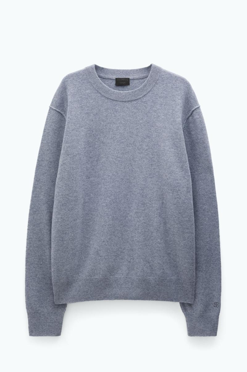 Filippa K Mid Grey Melange Heren Aanbieding 93 Inside-Out Sweater Knitwear - 4