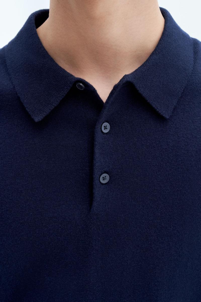 Knitwear Knitted Polo Shirt Filippa K Navy Betaalbaar Heren - 2
