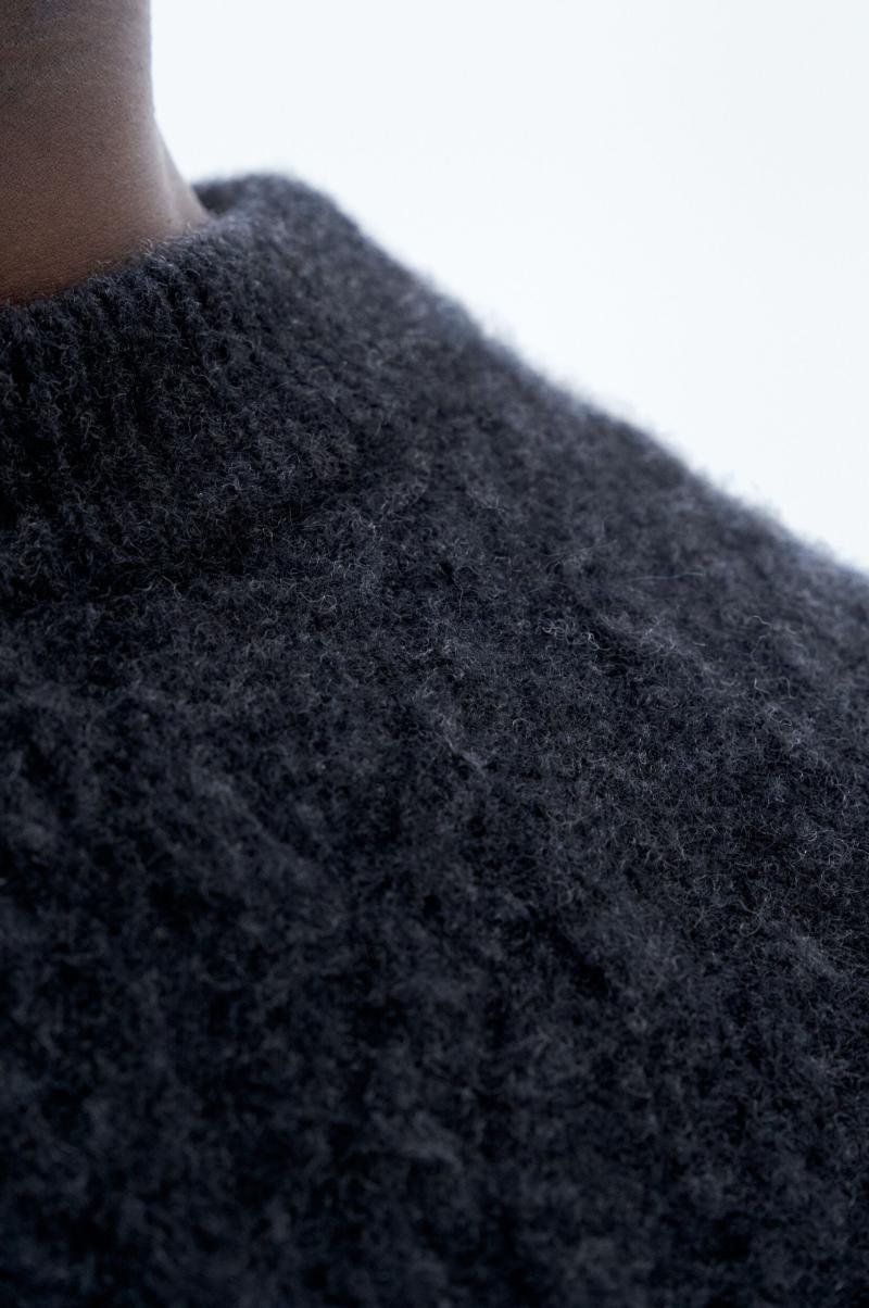 Knitwear Anthracite Melange Heren Gemakkelijk Filippa K Johannes Braid Sweater - 1