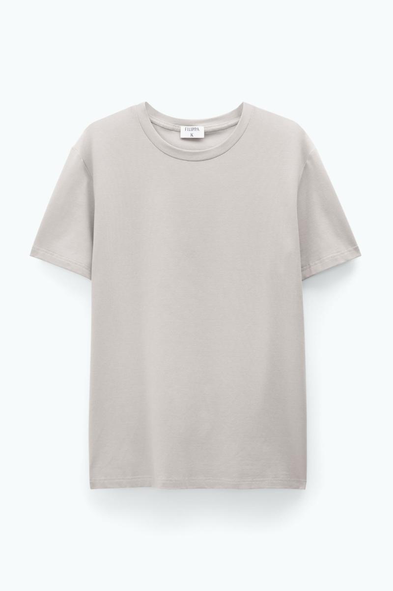 Filippa K T-Shirts Heren Stretch Cotton Tee Elegant Light Taupe - 3