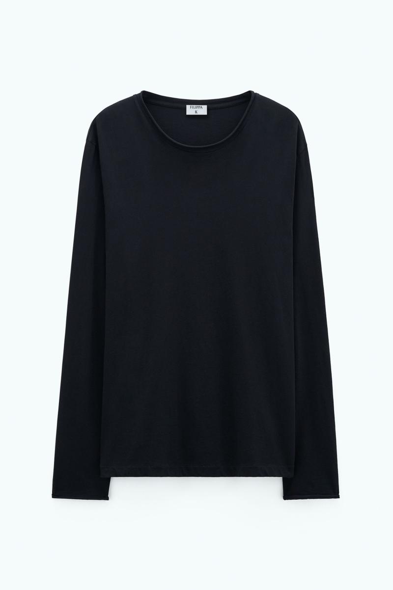 Black T-Shirts Groothandelsprijs Heren Filippa K Roll Neck Longsleeve - 3