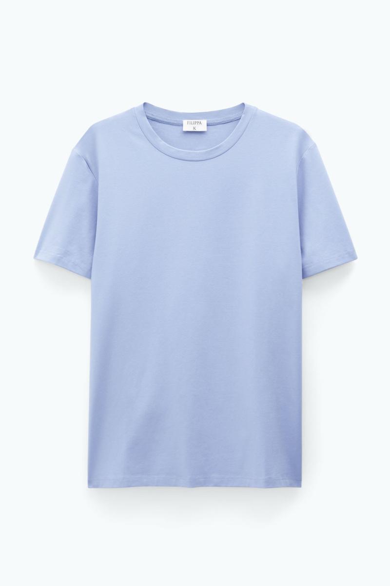 Faded Blue Stretch Cotton Tee T-Shirts Heren Filippa K Budgetvriendelijk - 3