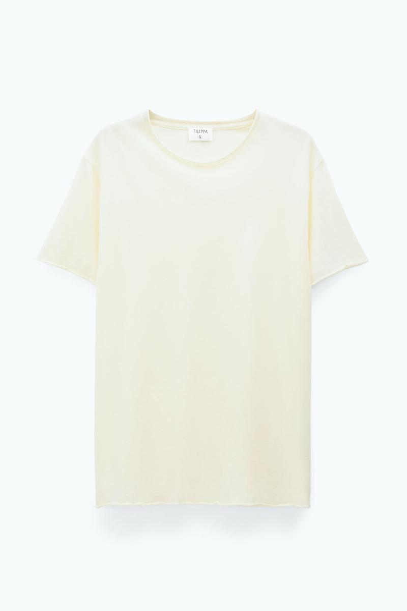 Exclusief Filippa K T-Shirts Roll Neck Tee Soft Yellow Heren - 3