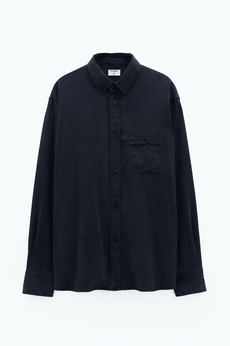 Zachary Overhemd Heren Filippa K Almost Black Overhemden Nieuw Product - 4