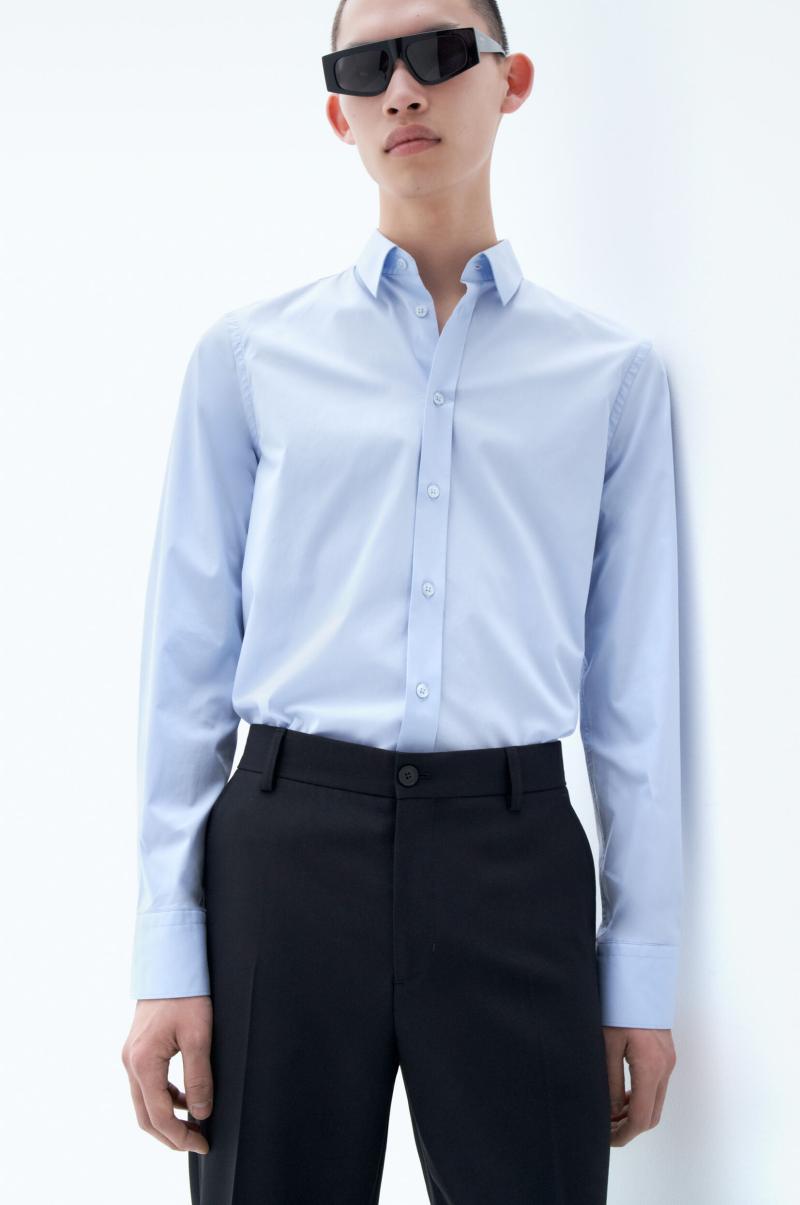 Trendy Overhemden Filippa K Heren Paul Overhemd Met Stretch Light Blue - 3