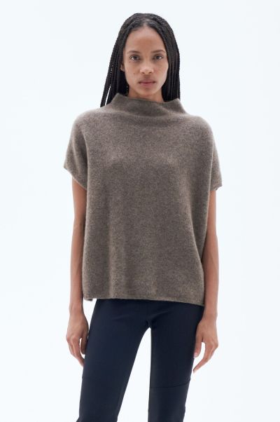Dark Taupe Melange Knitwear Dames Filippa K Ximena Sweater Marktprijs