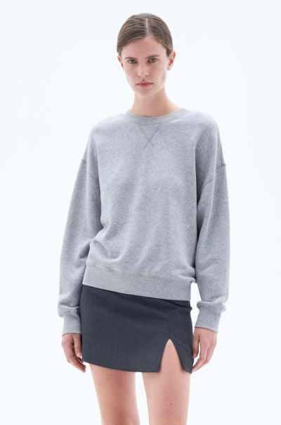 Filippa K Tops Light Grey Melange Dames Exclusief Sweatshirt