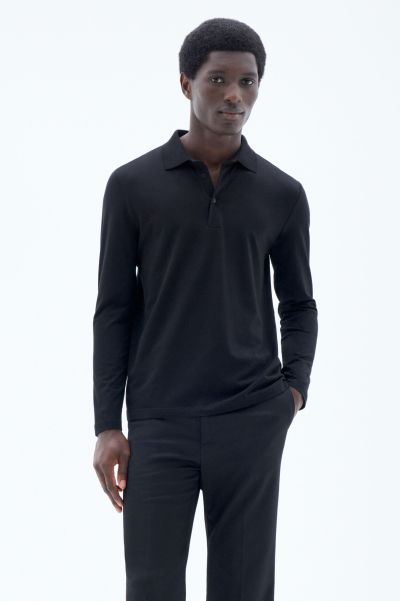 Black Filippa K Luke Stretch Polo Shirt Heren T-Shirts Kwaliteit