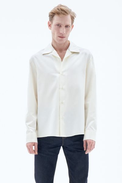 Heren Filippa K Online Overhemden Resort Shirt Winter White