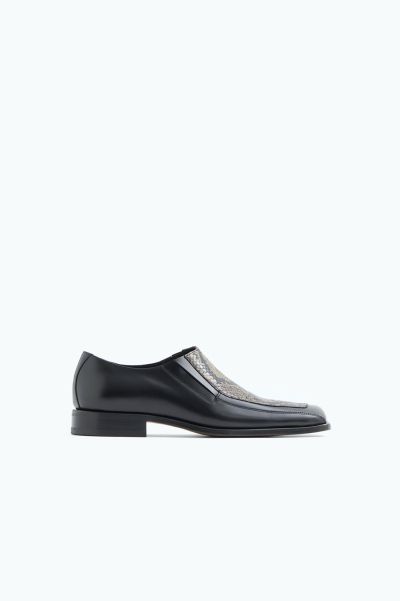 Garantie Loafers Met Vierkante Neus Schoenen Black/Printed&Nbsp; Heren Filippa K
